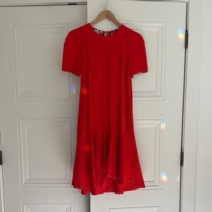 Maeve by Anthropologie Orange Red Midi Dress